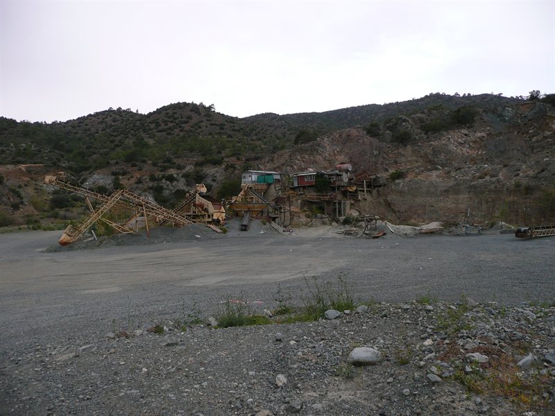 Old stone works at Yermasoyia Dam