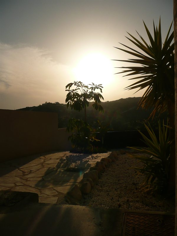 Sunset at the villa