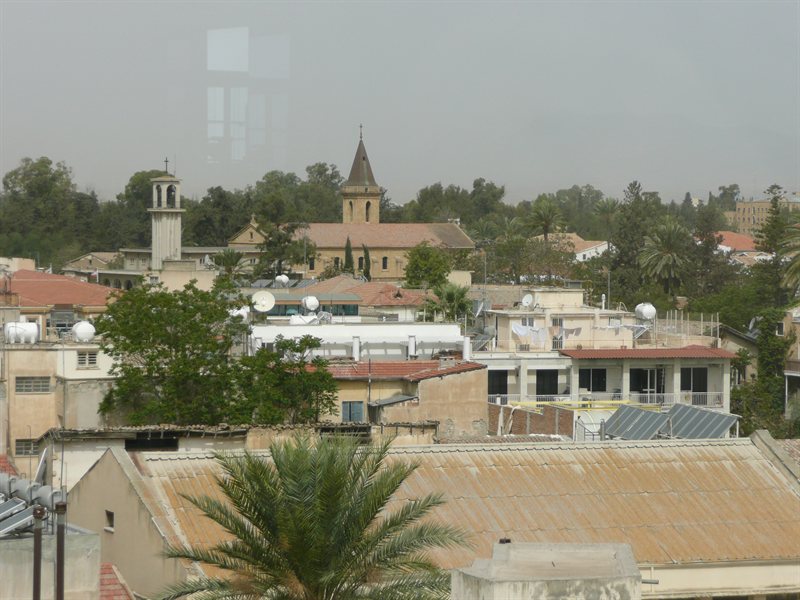 View from Debenhams 6th floor cafe over Nicosia