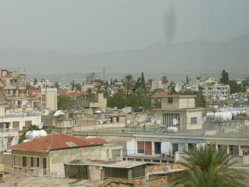 View from Debenhams 6th floor cafe over Nicosia