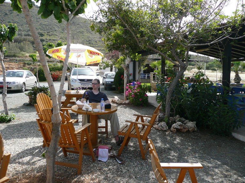 Lunch at a taverna in Pomos