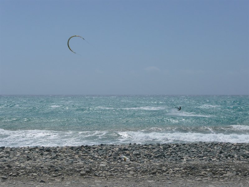 Kite surfing at Curium Beach