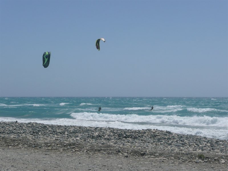 Kite surfing at Curium Beach