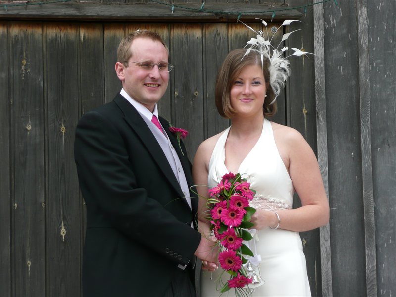 The handsome groom and his beautiful bride