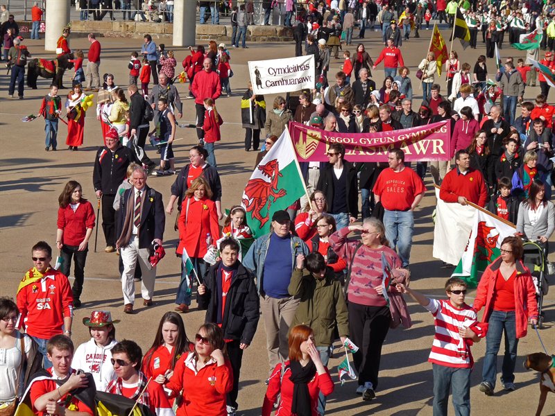 St David's Day Parade Cardiff Bay