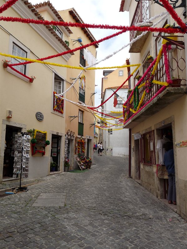 Street decorated for Lisbon Festival