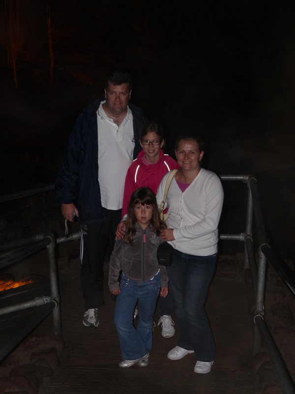 Clive, Ali, Samantha and Kirsten in Cathedral Cave