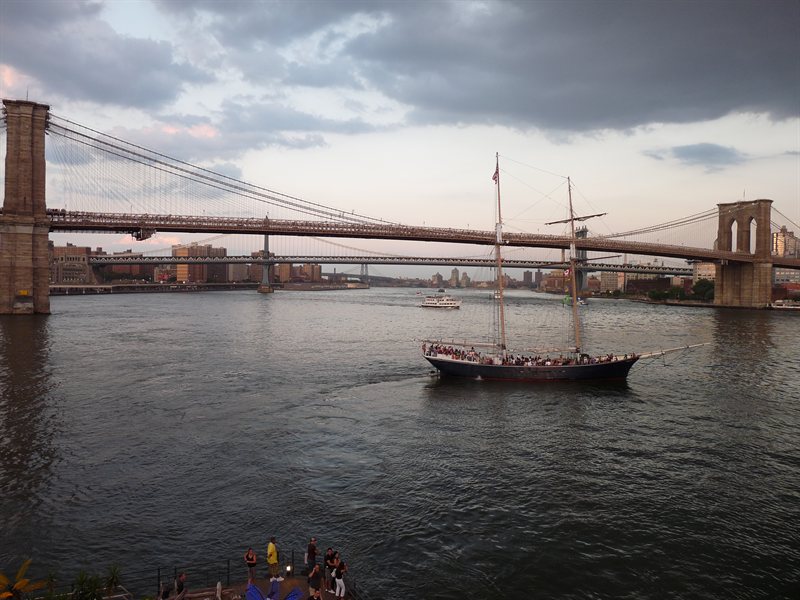 Brooklyn Bridge from South Street Seaport