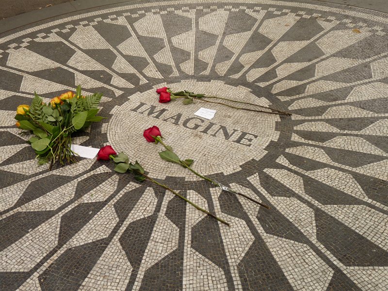 John Lennon Memorial at Strawberry Fields in Central Park