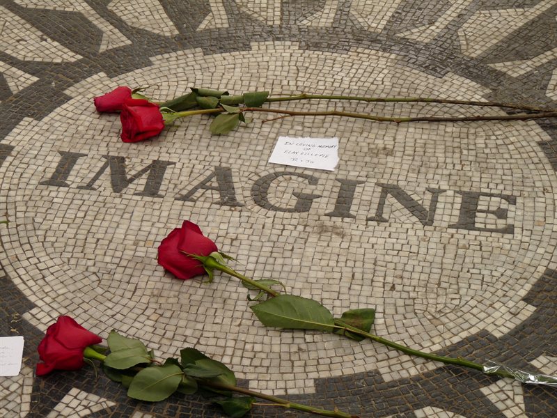 John Lennon Memorial at Strawberry Fields in Central Park