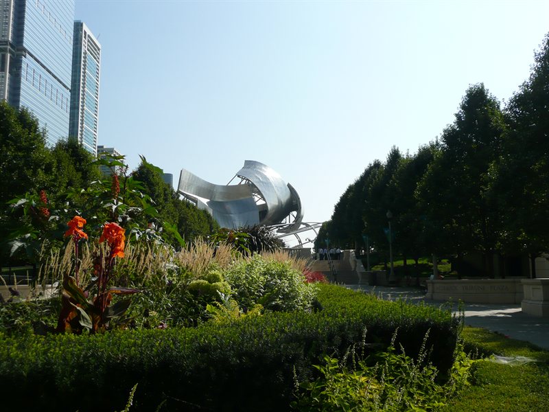 The Jay Pritzker Pavilion in Millenium Park