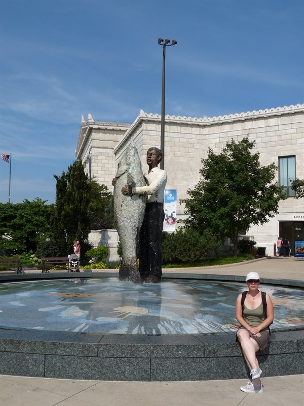 Fish statue outside Adler Planetarium