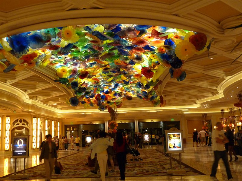 Inside the Bellagio lobby