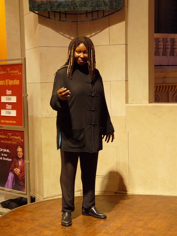 Whoopi Goldberg outside Madame Tussaud's