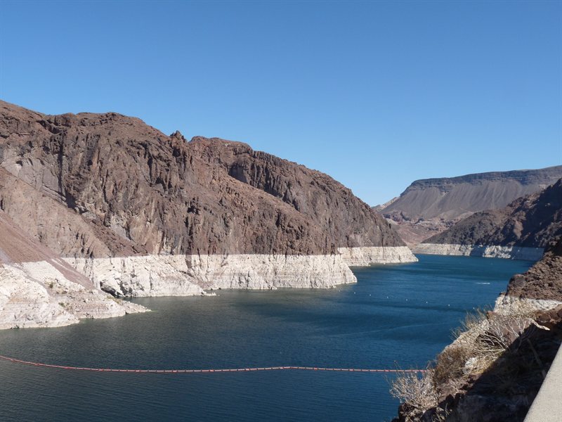 Lake Mead from the Hoover Dam wall