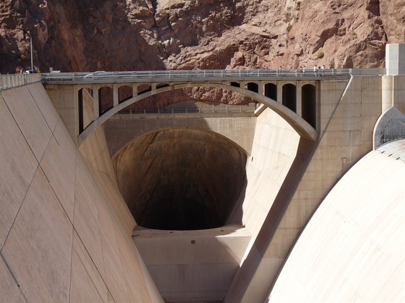 One of the overflow tunnels for the Hoover Dam