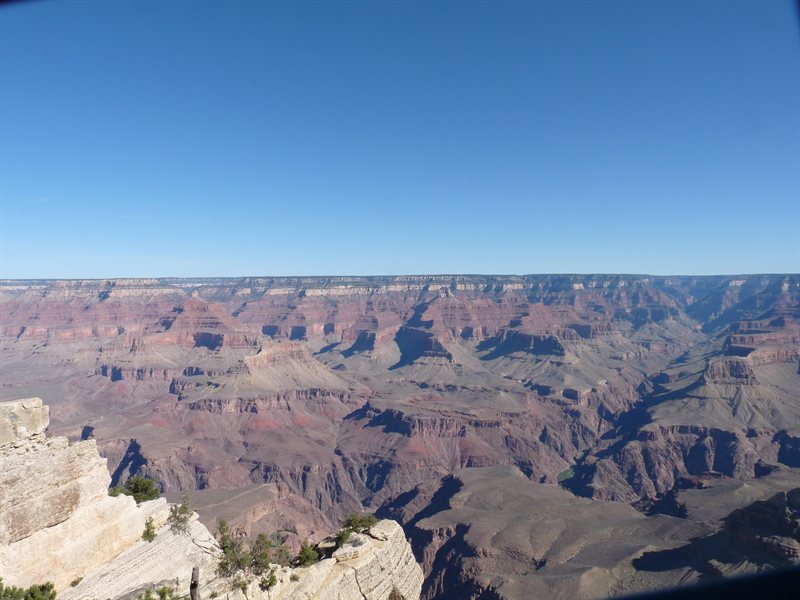 At the south rim of the Grand Canyon
