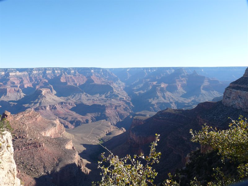 At the south rim of the Grand Canyon