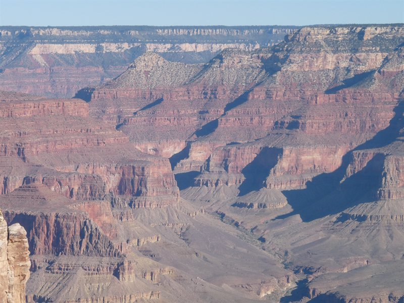 At the south rim of the Grand Canyon
