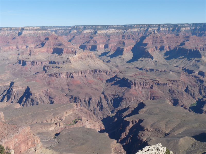 At the south rim of the Grand Canyon