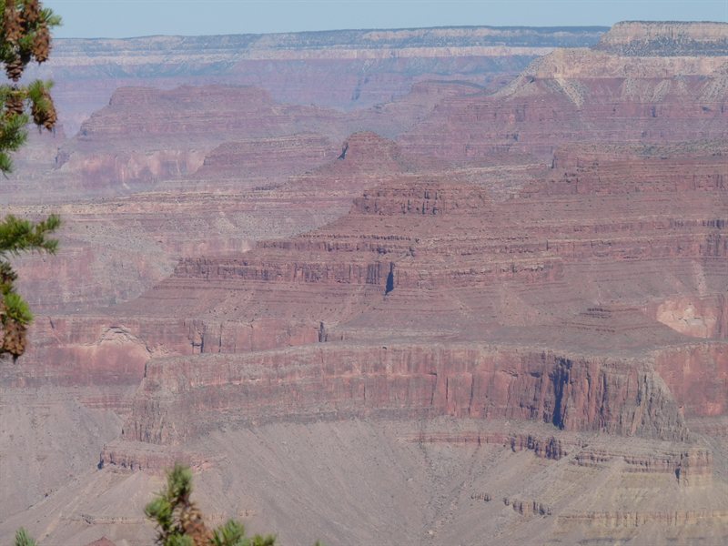 At the south rim of the Grand Canyon