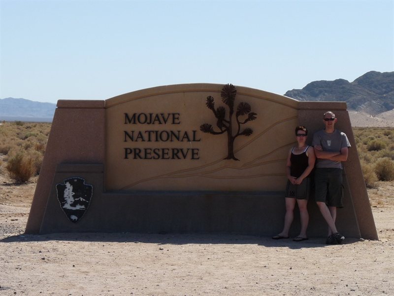 Entering the Mojave National Preserve