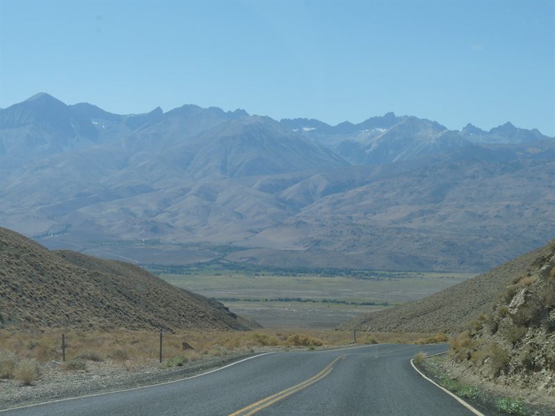 Views on the journey up from Beatty to Mammoth Lakes