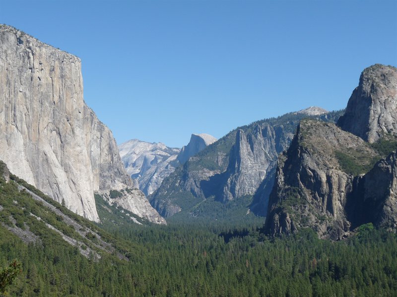 El Capitan, Clouds Rest, Half Dome, Cathedral Rocks
