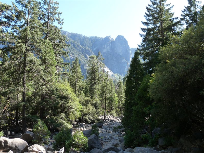 View of Sentinal Rock from Yosemite Falls