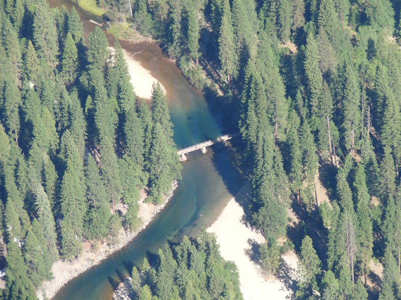 The Swinging Bridge (which doesn't swing any more) from Glacier Point