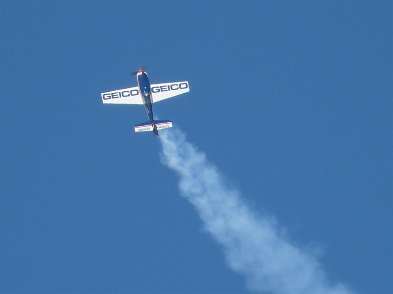 Prop plane over San Fran