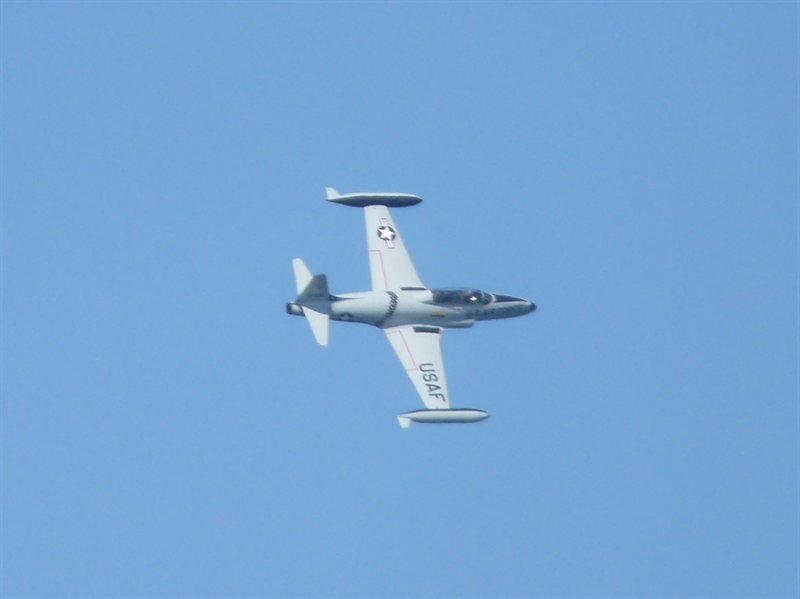 Jet flying over San Fran