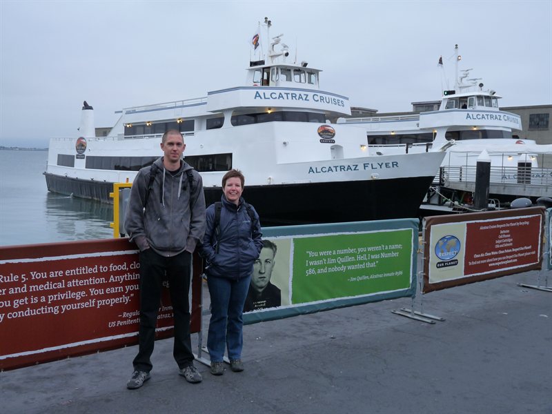 Ready to board the boat to Alcatraz!