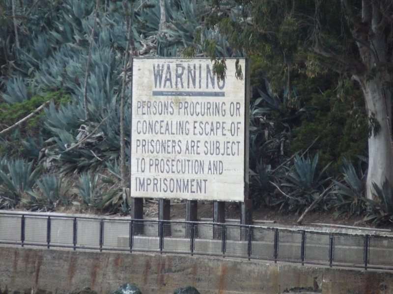 Signs on Alcatraz island