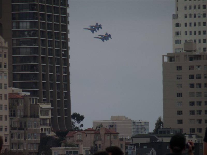 Blue Angels fly over San Francisco
