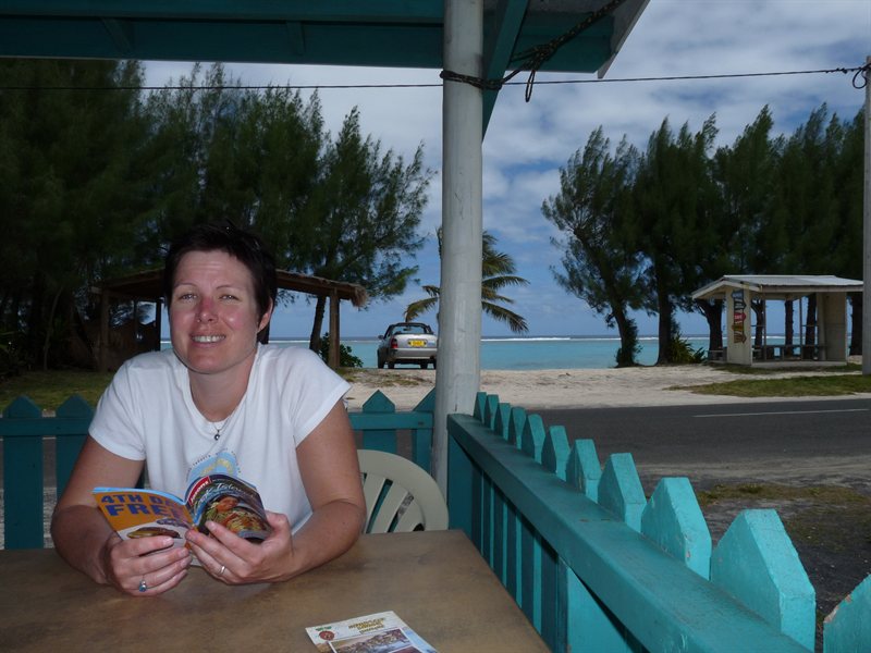 Claire at Fruits of Raratonga