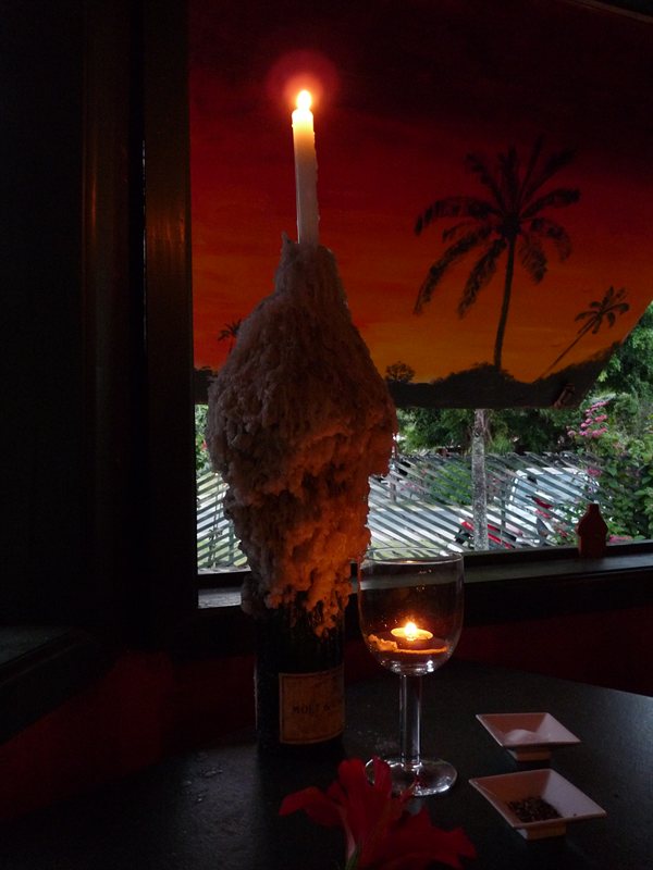 There's a champagne bottle under that!