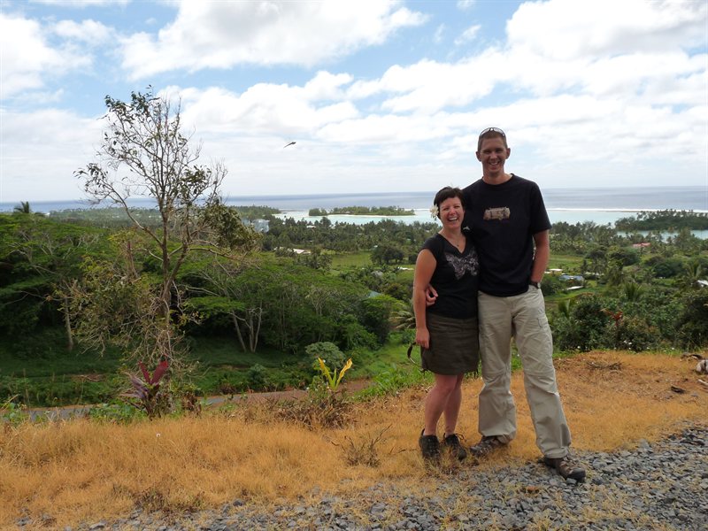 Us at Muri Beach overlook