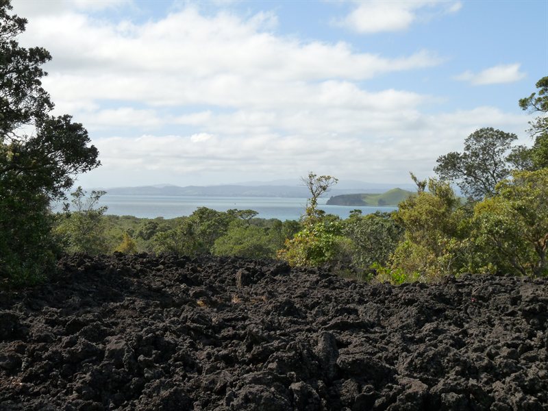 View during the ascent up Rangitoto