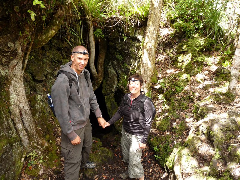 About to enter the lava caves