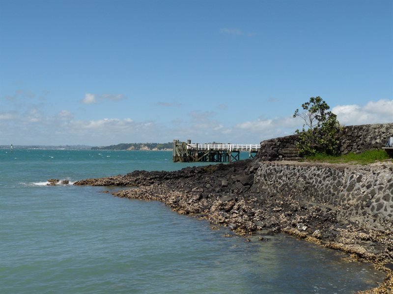 The Wharf area on Rangitoto