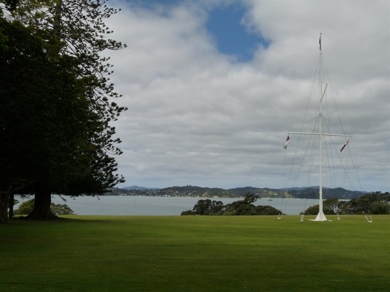 The flagstaff marking the place where the Waitangi Treaty was signed