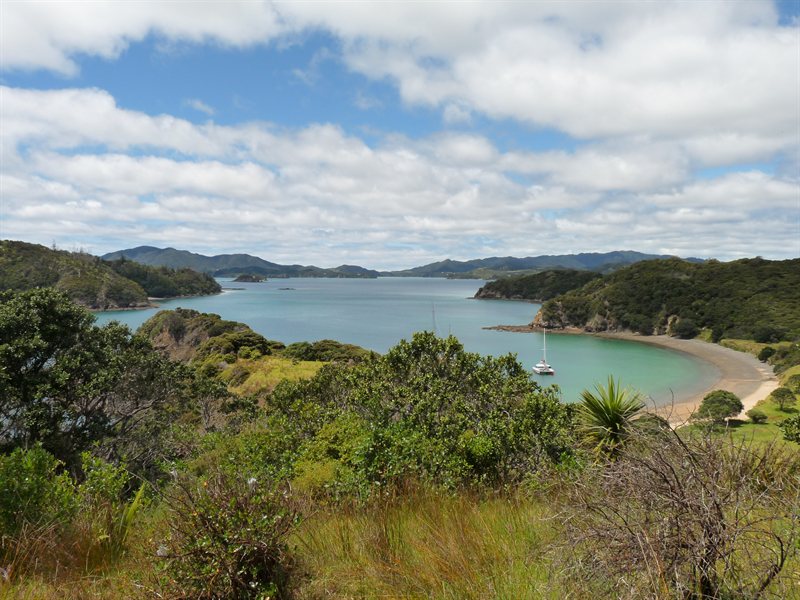 View over the bay where our boat was moored