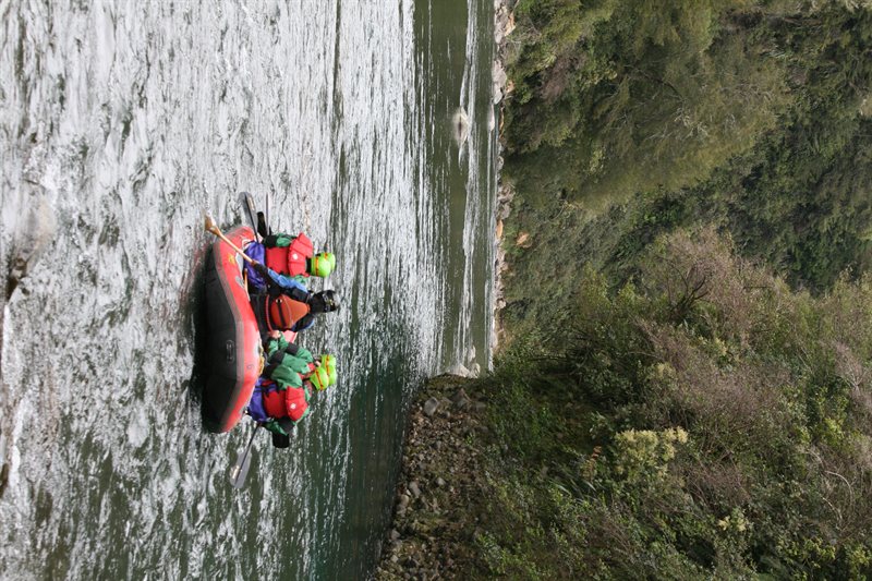 Rafting down the Tongariro River