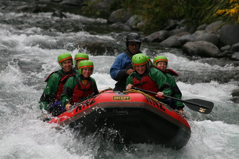 Rafting down the Tongariro River