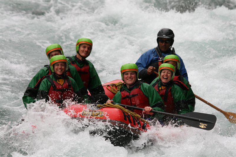 Rafting down the Tongariro River
