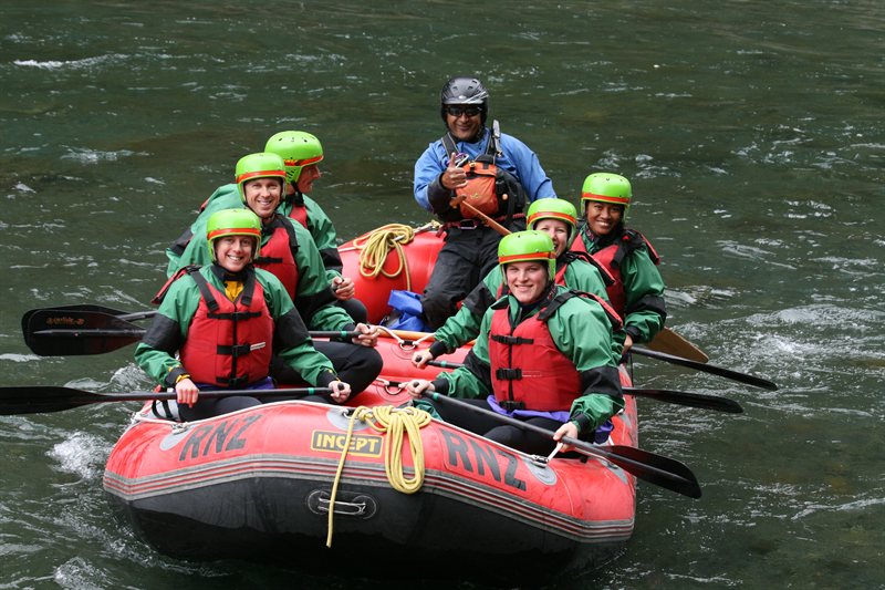 Rafting down the Tongariro River