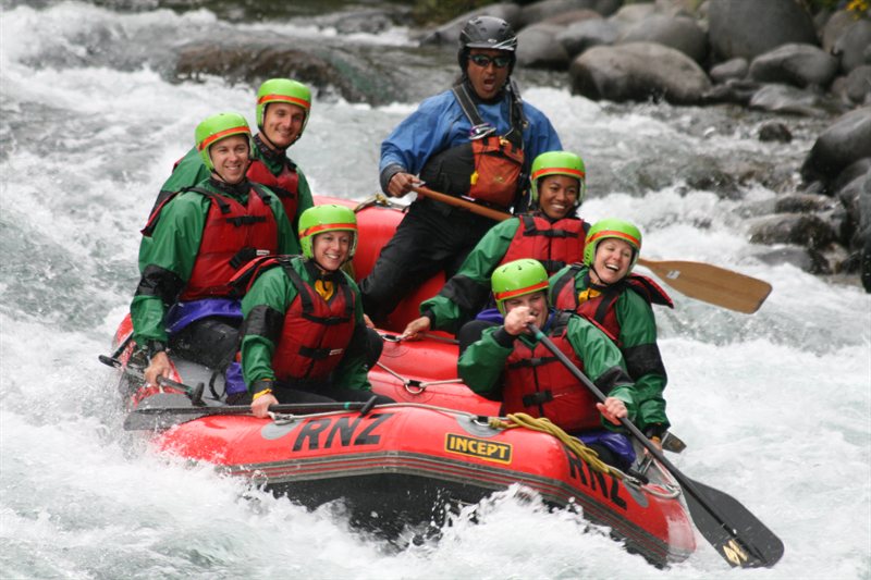 Rafting down the Tongariro River