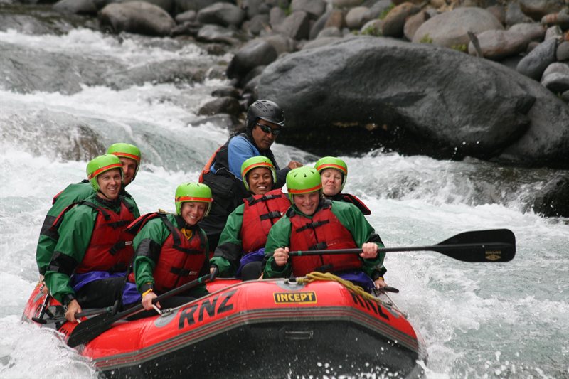 Rafting down the Tongariro River
