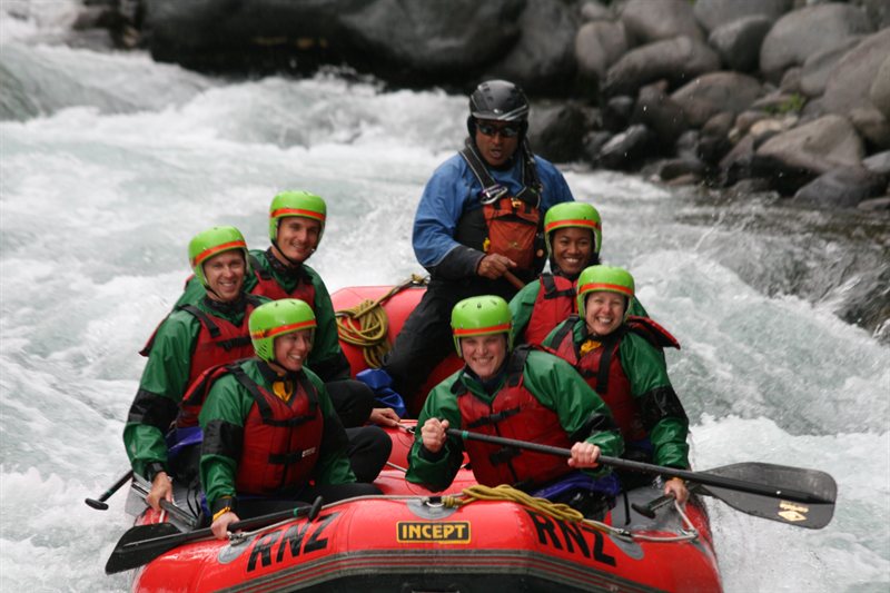 Rafting down the Tongariro River
